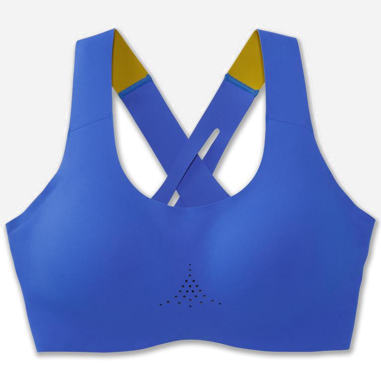 Brooks Women's Dare Crossback 2.0 Sports Running Bra Singapore - Bluetiful/Golden Hour (95216-BNER)